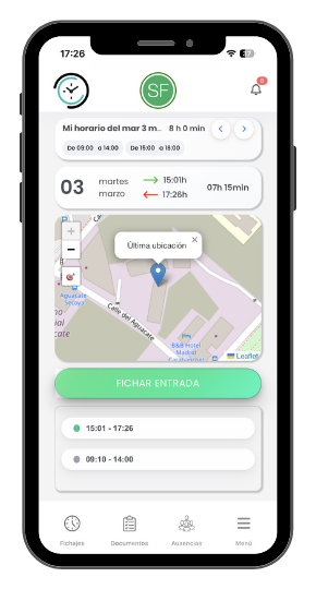 Aplicaci&oacute;n m&oacute;vil para el fichaje de empleados
